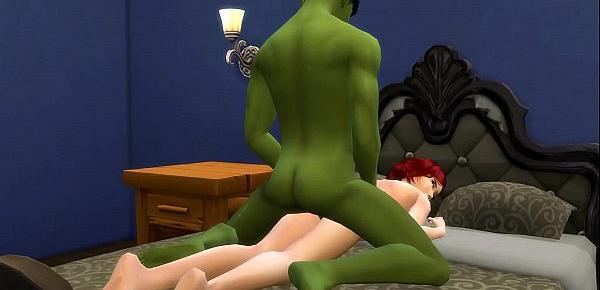  The Hulk Fucking A Sexy Redhead Girl Anal Only